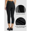 imagebaleaf Womens Padded Bike Pants High Waist Cycling Shorts 34 Bicycle Capris Legging Zipper Pockets UPF 5020 Inchblue Line