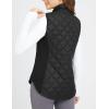 imagebaleaf Womens Puffer Vest Lightweight Winter Warm Stand Collar Quilted Vests Water Resistant Zip PocketsBlack