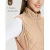 imagebaleaf Womens Puffer Vest Lightweight Winter Warm Stand Collar Quilted Vests Water Resistant Zip PocketsBrown