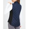 imagebaleaf Womens Puffer Vest Lightweight Winter Warm Stand Collar Quilted Vests Water Resistant Zip PocketsNavy Blue
