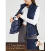 imagebaleaf Womens Puffer Vest Lightweight Winter Warm Stand Collar Quilted Vests Water Resistant Zip PocketsNavy Blue