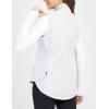 imagebaleaf Womens Puffer Vest Lightweight Winter Warm Stand Collar Quilted Vests Water Resistant Zip PocketsStar White