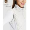 imagebaleaf Womens Puffer Vest Lightweight Winter Warm Stand Collar Quilted Vests Water Resistant Zip PocketsWhite