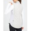 imagebaleaf Womens Puffer Vest Lightweight Winter Warm Stand Collar Quilted Vests Water Resistant Zip PocketsWhite