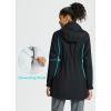 imagebaleaf Womens Rain Jacket Waterproof Lightweight Long Raincoat Travel Outdoor Hooded WindbreakerBlack