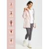 imagebaleaf Womens Rain Jacket Waterproof Lightweight Long Raincoat Travel Outdoor Hooded WindbreakerPink