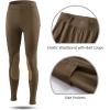 imagebaleaf Womens Riding Pants Equestrian Breeches KneePatch Horse Riding Tights Horseback Belt Loops Pockets UPF50Suedebrown
