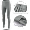 imagebaleaf Womens Riding Pants Equestrian Breeches KneePatch Horse Riding Tights Horseback Belt Loops Pockets UPF50Suedegray