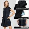 imagebaleaf Womens Short Sleeve UPF 50 Cover Up with Pockets Quick Dry Beach Coverups Sun Protection SwimwearBlack