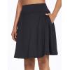 imagebaleaf Womens Skorts Skirts 20quot Knee Length Long Golf Sports Casual Skirts Modest with PocketsBlack