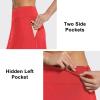 imagebaleaf Womens Skorts Skirts 20quot Knee Length Long Golf Sports Casual Skirts Modest with PocketsRed