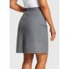 imagebaleaf Womens Skorts Skirts Hiking Cargo Skorts Pockets 19quot Knee Length Long Athletic Quick Dry Skirts UPF 50Dark Gray
