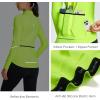 imagebaleaf Womens Thermal Cycling Jersey Long Sleeve Winter 4 Pockets Bike Fleece Jackets Windproof Reflevtive Cold Weather01fluorescent Yellow
