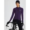 imagebaleaf Womens Thermal Cycling Jersey Long Sleeve Winter 4 Pockets Bike Fleece Jackets Windproof Reflevtive Cold Weather02purple
