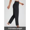 imagebaleaf Womens Travel Pants Lightweight Stretch with Zipper Pockets Petite Ankle Dressy Golf Work Business Casual SlacksBlack