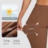 imagebaleaf Womens Travel Pants Lightweight Stretch with Zipper Pockets Petite Ankle Dressy Golf Work Business Casual SlacksBrown