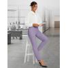 imagebaleaf Womens Travel Pants Lightweight Stretch with Zipper Pockets Petite Ankle Dressy Golf Work Business Casual SlacksPurple