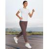 imagebaleaf Womens Travel Pants Lightweight Stretch with Zipper Pockets Petite Ankle Dressy Golf Work Business Casual SlacksTrip Brown