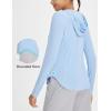 imagebaleaf Womens UPF 50 Sun Shirts UV Protection Hoodie Neck Gaiter SPF Lightweight Clothing for Hiking Fishing OutdoorLight Blue