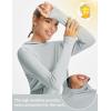 imagebaleaf Womens UPF 50 Sun Shirts UV Protection Hoodie Neck Gaiter SPF Lightweight Clothing for Hiking Fishing OutdoorLight Gray
