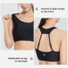 imagebaleaf Womens UPF 50 Swim Bra Modest Bikini Top Quick Dry Workout Sport Bra Under Rash GuardBlack