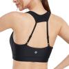 imagebaleaf Womens UPF 50 Swim Bra Modest Bikini Top Quick Dry Workout Sport Bra Under Rash GuardBlack
