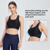 imagebaleaf Womens UPF 50 Swim Bra Modest Bikini Top Quick Dry Workout Sport Bra Under Rash GuardBlack