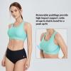 imagebaleaf Womens UPF 50 Swim Bra Modest Bikini Top Quick Dry Workout Sport Bra Under Rash GuardBlue