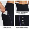 imagebaleaf Womens Winter Cycling Pants Padded Bike Thermal Tights Fleece Lined Leggings Water Resistant Cold Weather Gel Pockets01black Purple