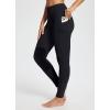imagebaleaf Womens Winter Horse Riding Pants Fleece Breeches KneePatch Equestrian with Pockets Tights Horseback LeggingsBlack