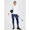 imagebaleaf Womens Winter Horse Riding Pants Fleece Breeches KneePatch Equestrian with Pockets Tights Horseback LeggingsBlue