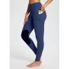 imagebaleaf Womens Winter Horse Riding Pants Fleece Breeches KneePatch Equestrian with Pockets Tights Horseback LeggingsBlue