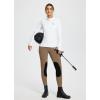 imagebaleaf Womens Winter Horse Riding Pants Fleece Breeches KneePatch Equestrian with Pockets Tights Horseback LeggingsBrown