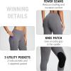 imagebaleaf Womens Winter Horse Riding Pants Fleece Breeches KneePatch Equestrian with Pockets Tights Horseback LeggingsGrey