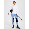 imagebaleaf Womens Winter Horse Riding Pants Fleece Breeches KneePatch Equestrian with Pockets Tights Horseback LeggingsPeacock Blue