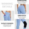 imagebaleaf Womens Winter Horse Riding Pants Fleece Breeches KneePatch Equestrian with Pockets Tights Horseback LeggingsPeacock Blue