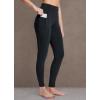imagebaleaf Womens Winter Riding Pants Full Seat Breeches Fleece Horse Equestrian Tights Horseback Leggings Zipper PocketsBlack