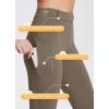 imagebaleaf Womens Winter Riding Pants Full Seat Breeches Fleece Horse Equestrian Tights Horseback Leggings Zipper PocketsBrown
