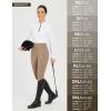 imagebaleaf Womens Winter Riding Pants Full Seat Breeches Fleece Horse Equestrian Tights Horseback Leggings Zipper PocketsBrownb