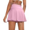 imageSANTINY Pleated Tennis Skirt for Women with 4 Pockets Womens High Waisted Athletic Golf Skorts Skirts for Running CasualPink