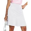 imagebaleaf 20quot Skorts for Woman Golf Skirts Knee Length Tennis Casual Athletic Long Skirt Pickleball Pockets Modest RuffleWhite