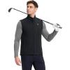 imagebaleaf Mens Golf Vest Fleece Lined Softshell Sleeveless Jacket Water Resistant Cold Weather Running Gear Winter PocketsBlack