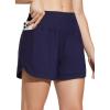 imagebaleaf Womens 4quot High Waisted Swim Shorts Quick Dry Board Shorts UPF50 Swimsuit with Liner and PocketsNavy