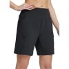 imagebaleaf Womens Athletic Shorts 7 Inch Long Hiking Shorts High Waist Pockets7 Inchblack