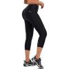 imagebaleaf Womens Bike Pants High Waist 4D Padded Cycling Capris Shorts 34 Biking Tights Pockets UPF50Black