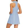 imagebaleaf Womens Golf Dress Sleeveless Tennis Dresses with Built in Shorts Pockets Racerback Workout AthleticLight Blue