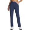 imagebaleaf Womens Golf Pant Winter Fleece Lined Pants with Belt Loops Pockets Travel Work CasualBnavy Blue