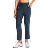 imagebaleaf Womens Golf Pants Petite Stretch Lightweight 78 Travel Pants Zip Pockets Casual Work AnkleBlue