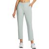 imagebaleaf Womens Golf Pants Petite Stretch Lightweight 78 Travel Pants Zip Pockets Casual Work AnkleGrey