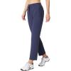 imagebaleaf Womens Golf Pants with Pockets Petite Stretch Work Pant High Waisted Sweatpants for Travel AthleticBnavy Blue